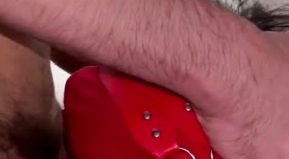 Submissive and obedient sucking his cock