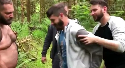 Daddies Having Fun in The Woods
