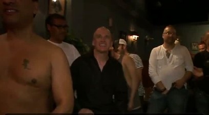 Kirk cummings is beaten, humiliated and fucked in a crowded bar