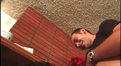 Fit twink gets fucked hard in the ass and takes a load on his chest