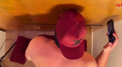 Gorgeous Young Cock at the Gloryhole - We Both Cum on the Cookie and I Eat It Creamy