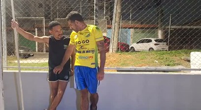 After the pickup game, the player and the coach are caught having sex behind the court.