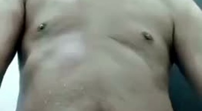 Gay daddy masturbate till cumm on bathroom