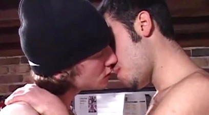 Kade slips his cock deep in Dexters ass and pounds him hard