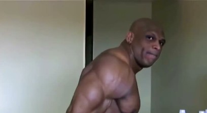 Quincy Taylor Sexy Posing In Pink Posing Trunks