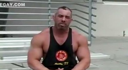 Louie Magnone Oiling Himself Up Flexing and Posing
