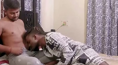 Indian boy gets his girlfriend's brother as birthday present and opens his virgin asshole