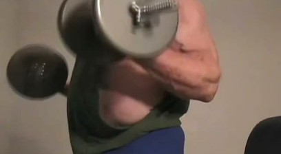 Tom Lord Lifting Weights And Then Flexing and Posing