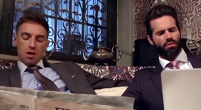 Executive hunk Kayden Gray deepthroated before doggystyle