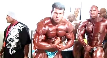 Steve Kuclo Lifting Weights and Sexy Posing-2009