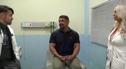 BIPHORIA - Hospital Threesome - Brooke Paige & Dante Colle Smash Latino Patien