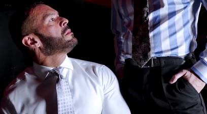 Businessman Denis Vega seduces Latino Gustavo Cruz to anal plow him