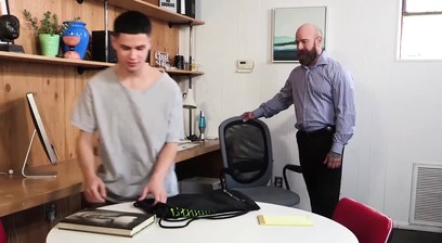 Stepson sucks hunk off before taking rough and bare pounding