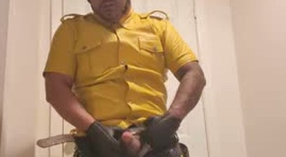 Verbal Leather Biker Daddy talks dirty and strokes his cock