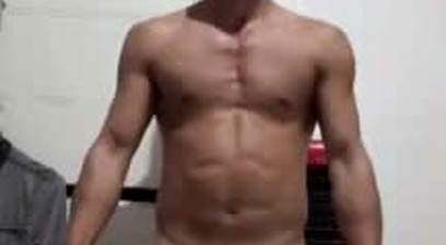 Chinese gym man cumshot