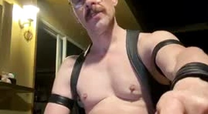 Sir Kirk Jacking Off On His Patio