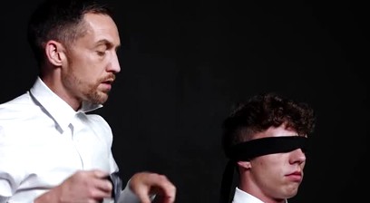 Blindfolded, Bound, and Naked Ethan Sinns, Jack Valor
