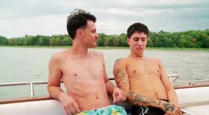ASGMAX - Bareback Adventure On The Boat - Enzo Muller Destroys Angel Elias
