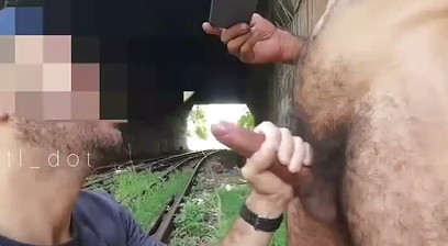 Sucking and Milking a Hot Hairy Homeless XXX