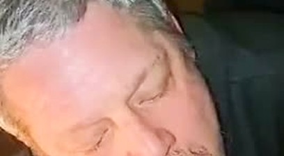 Sucked his big uncut cock and he cums on my face