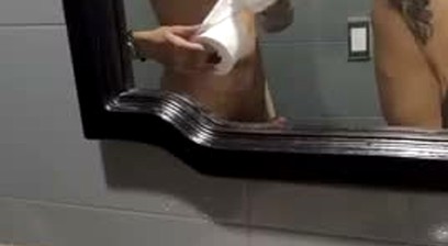 Officialmonroy getting fucked in a bathroom