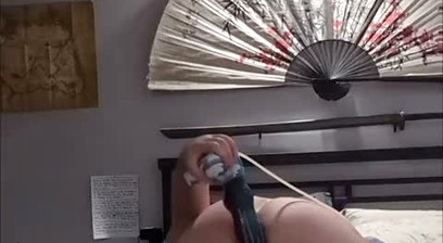 I'm fucking my ass with my bad dragon who's filling me with sperm
