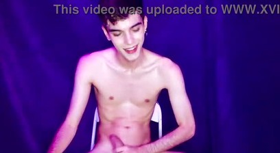 Twink Strokes Long Cock With Egg