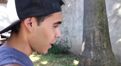 Latino hunk gets topped and painted with hot jizz
