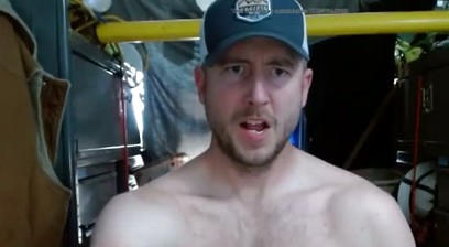 Guy Jacking Off In His Work Van