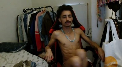 Slut caught showing off on webcam.