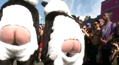 Naked Pandas for Halloween