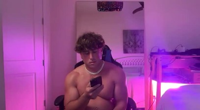 Hot Hunk Guy Wanking and Cumming While Using Phone