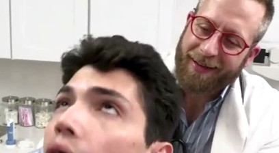 Gay Doctor Fucks a Teen on his exam Table
