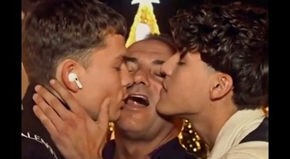 Stepdad / Stepson kissing AI compilation