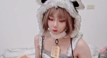 Femboy cosplaying in cute, fluffy beast outfit, Public toilet training: eating piss-soaked rice as