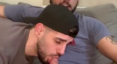 Sucking my friend after the game.