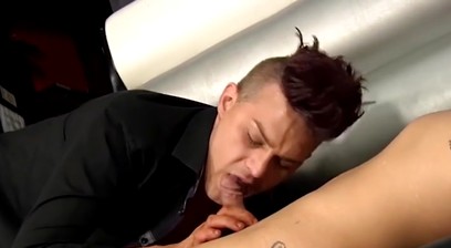 Tattooed Blond Homo Cums after a Hard Ass Pounding