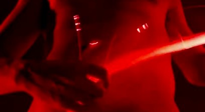 Sensual femboy mistress with Red whip bdsm