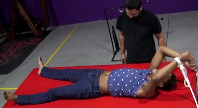 Handsome RT cries out from flogger on his bare flesh