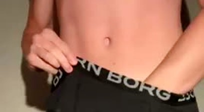Hot slave solo jerking
