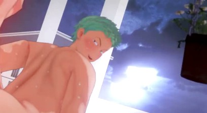 One Piece Yaoi - Zoro fucked all in four