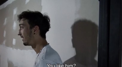 Kneeling obediently to taste every inch of Marc's cock