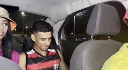 Orgy inside the car: the ride-share driver got lucky.