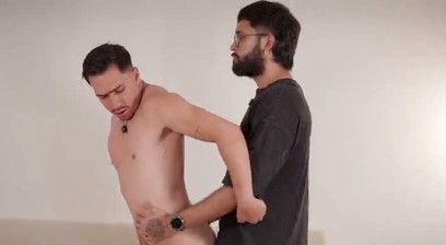 Neighbor Mistake! Shy Guy Deepthroats Huge Cock & Gets Raw Creampie