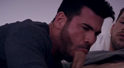 Bearded studs waste no time drilling each other's holes