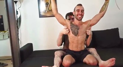 PSM Tickling - Matteo Breaks Ropes Tickling Cute Latin Hunk Len's Pits, Feet and Bellybutton And