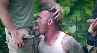 ASGMAX - Insane Triple Anal Stretch - Tatted Derek Kage Owned by Hunks Blain, Jayden & Paul