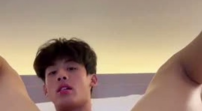 Asain straight boy show his ass hole