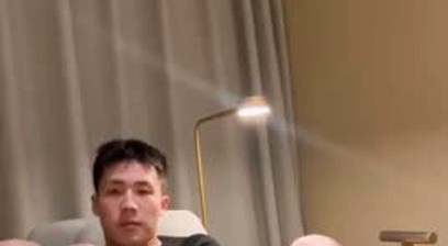 Asain twin straight plays his asshole with toys