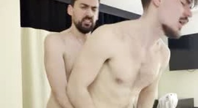 twink gets hole fucked by daddy with big cock